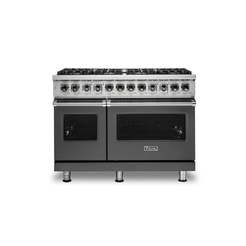Viking - 48''W./24''D. Dual Fuel Self-Clean Sealed Burner Range-8 Burners-Damascus Grey-LP - Damascus Grey