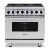 Viking - 36''W./24''D. Dual Fuel Sealed Burner Range-6 Burners-Stainless - Stainless Steel