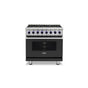 Viking - 36''W./24''D. Dual Fuel Sealed Burner Range-6 Burners-Cast Black - Cast Black