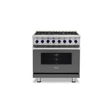 Viking - 36''W./24''D. Dual Fuel Sealed Burner Range-6 Burners-Damascus Grey - Damascus Grey