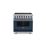 Viking - 36''W./24''D. Dual Fuel Sealed Burner Range-6 Burners-Slate Blue - Slate Blue