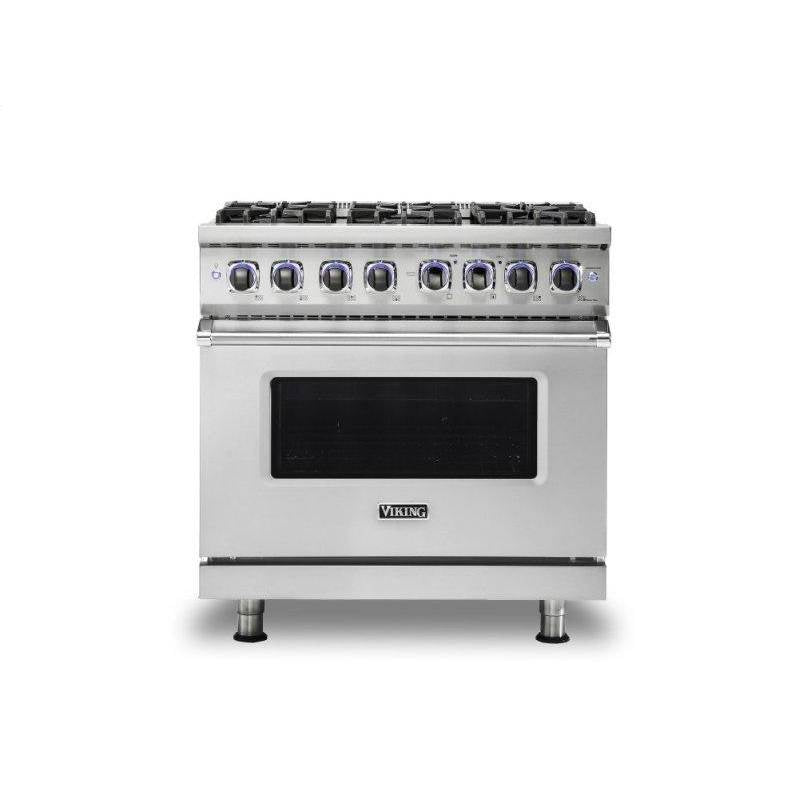 Viking - 36''W./24''D. Dual Fuel Sealed Burner Range-6 Burners-Stainless-LP - Stainless Steel