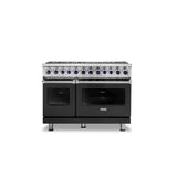 Viking - 48''W./24''D. Dual Fuel Sealed Burner Range-8 Burners-Cast Black-LP - Cast Black