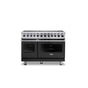 Viking - 48''W./24''D. Dual Fuel Sealed Burner Range-8 Burners-Cast Black-LP - Cast Black