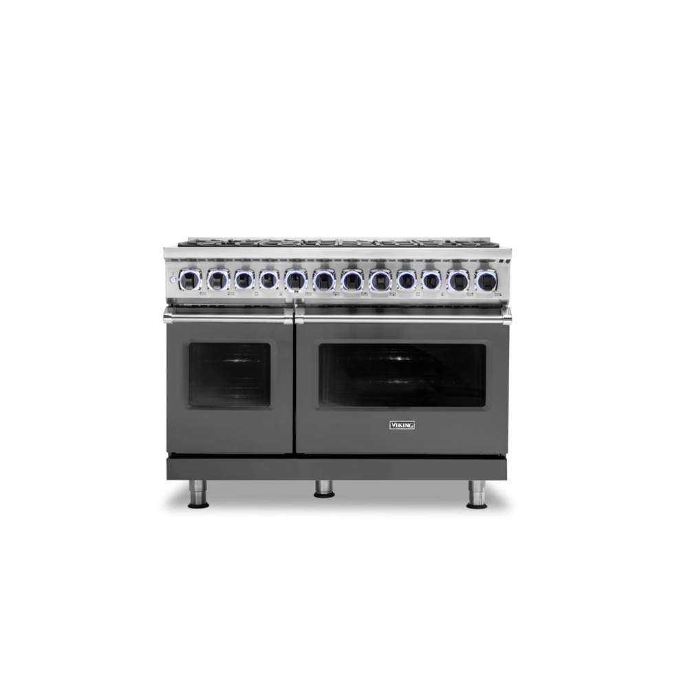 Viking - 48''W./24''D. Dual Fuel Sealed Burner Range-8 Burners-Damascus Grey - Damascus Grey