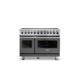 Viking - 48''W./24''D. Dual Fuel Sealed Burner Range-8 Burners-Damascus Grey-LP - Damascus Grey