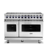 Viking - 48''W./24''D. Dual Fuel Sealed Burner Range-8 Burners-Stainless-LP - Stainless Steel