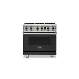 Viking - 36''W./24''D. Gas Open Burner Range-6 Burners-Cast Black- LP - Cast Black