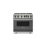 Viking - 36''W./24''D. Gas Open Burner Range-6 Burners- Damascus Grey- LP - Damascus Grey
