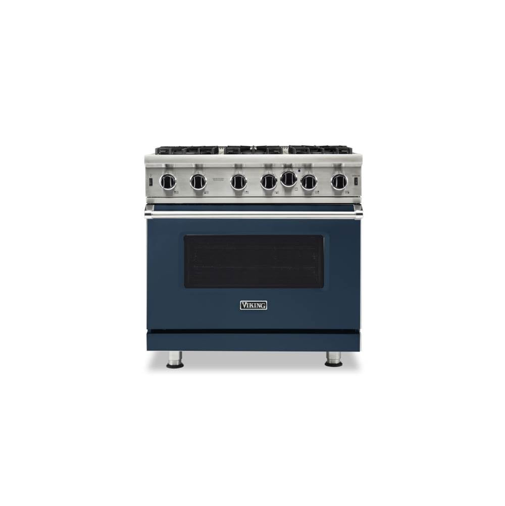 Viking - 36''W./24''D. Gas Open Burner Range-6 Burners-Slate Blue-LP - Slate Blue