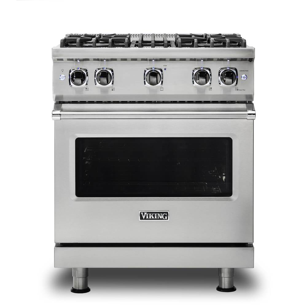 Viking - 30''W./24''D. Gas Sealed Burner Range-4 Burners-Stainless-LP - Stainless Steel
