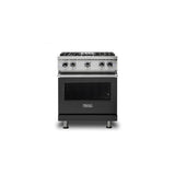 Viking - 30''W./24''D. Gas Sealed Burner Range-4 Burners-Cast Black - Cast Black