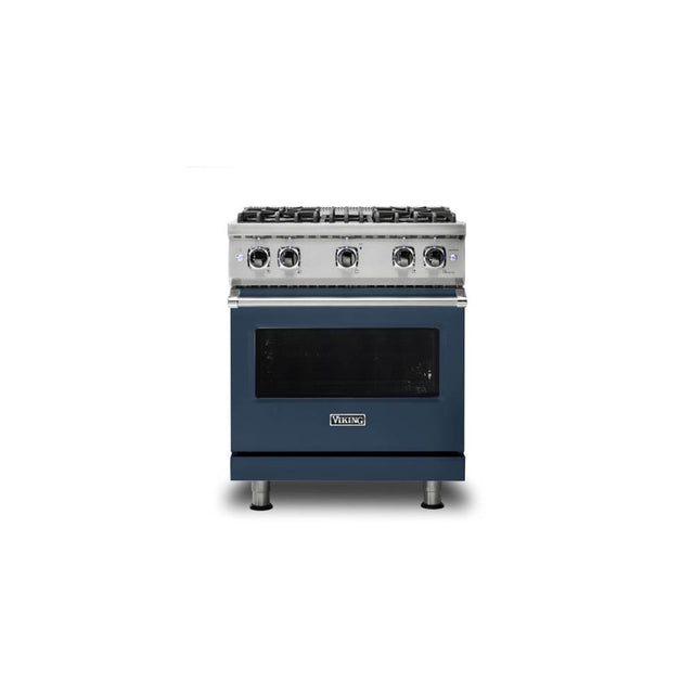 Viking - 30''W./24''D. Gas Sealed Burner Range-4 Burners-Slate Blue-LP - Slate Blue