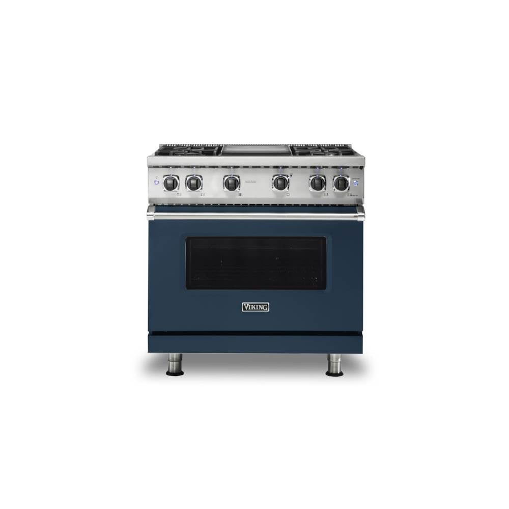 Viking - 36''W./24''D. Gas Sealed Burner Range-4 Burners/Griddle-Slate Blue - Slate Blue