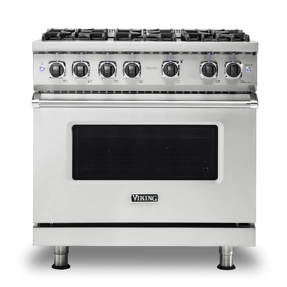 Viking - 36''W./24''D. Gas Sealed Burner Range-6 Burners-Stainless-LP - Stainless Steel