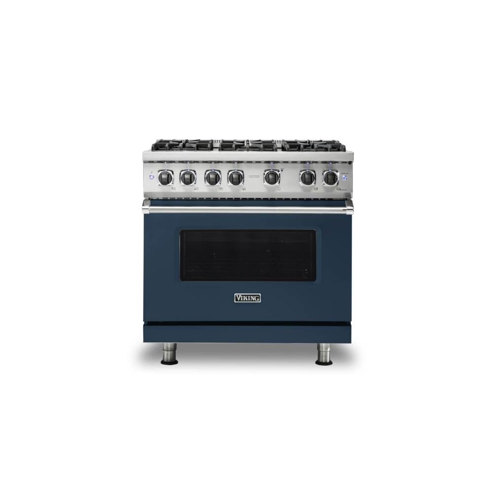 Viking - 36''W./24''D. Gas Sealed Burner Range-6 Burners-Slate Blue-LP - Slate Blue