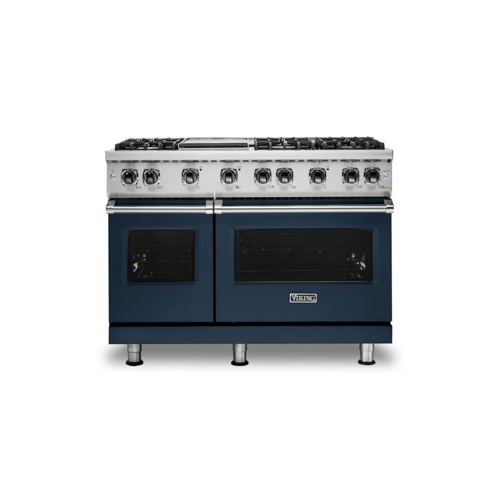 Viking - 48''W./24''D. Gas Sealed Burner Range-6 Burners/Griddle-Slate Blue - Slate Blue