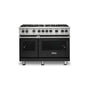 Viking - 48''W./24''D. Gas Sealed Burner Range-8 Burners-Cast Black - Cast Black