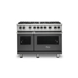 Viking - 48''W./24''D. Gas Sealed Burner Range-8 Burners-Damascus Grey - Damascus Grey