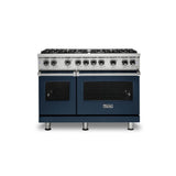 Viking - 48''W./24''D. Gas Sealed Burner Range-8 Burners-Slate Blue-LP - Slate Blue