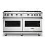 Viking - 60''W./24''D. Gas Sealed Burner Range-6 Burners/GriddleandGrill-Stainless - Stainless Steel