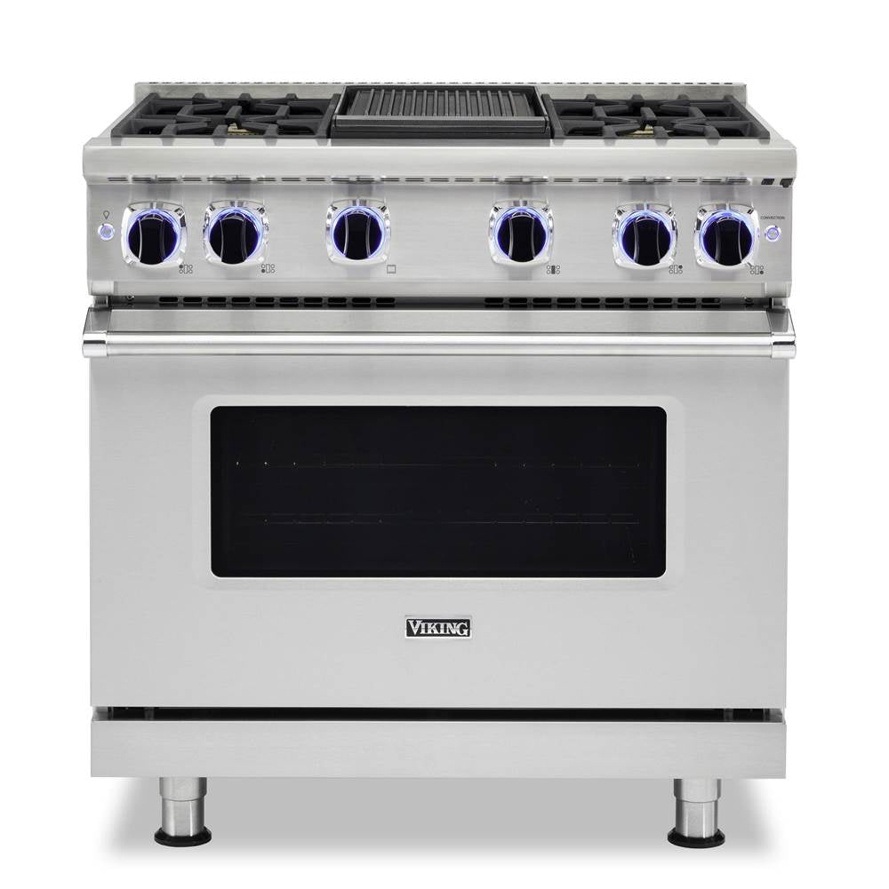 Viking - 36''W./24''D. Gas Sealed Burner Range-6 Burners-Stainless - Stainless Steel