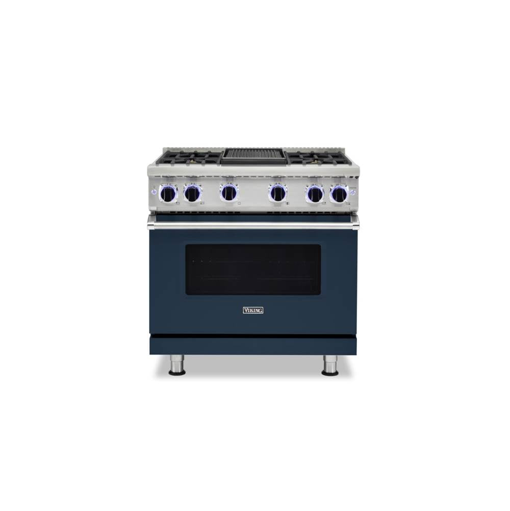 Viking - 36''W./24''D. Gas Sealed Burner Range-6 Burners-Slate Blue - Slate Blue