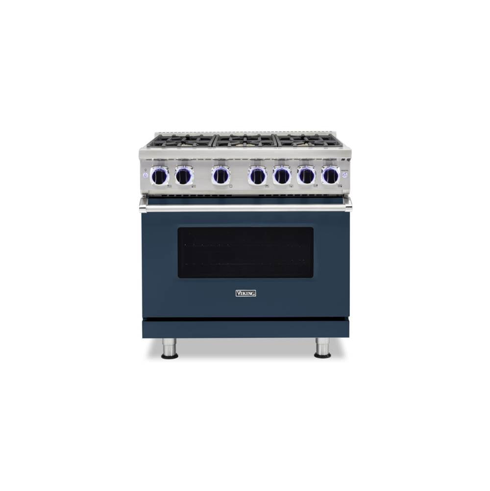 Viking - 36''W./24''D. Gas Sealed Burner Range-6 Burners-Slate Blue-LP - Slate Blue