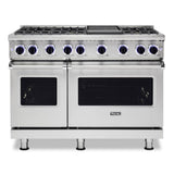 Viking - 48''W./24''D. Gas Sealed Burner Range-8 Burners-Stainless - Stainless Steel