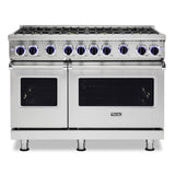 Viking - 48''W./24''D. Gas Sealed Burner Range-8 Burners-Stainless-LP - Stainless Steel