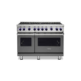Viking - 48''W./24''D. Gas Sealed Burner Range-8 Burners-Damascus Grey-LP - Damascus Grey