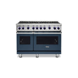 Viking - 48''W./24''D. Gas Sealed Burner Range-8 Burners-Slate Blue-LP - Slate Blue