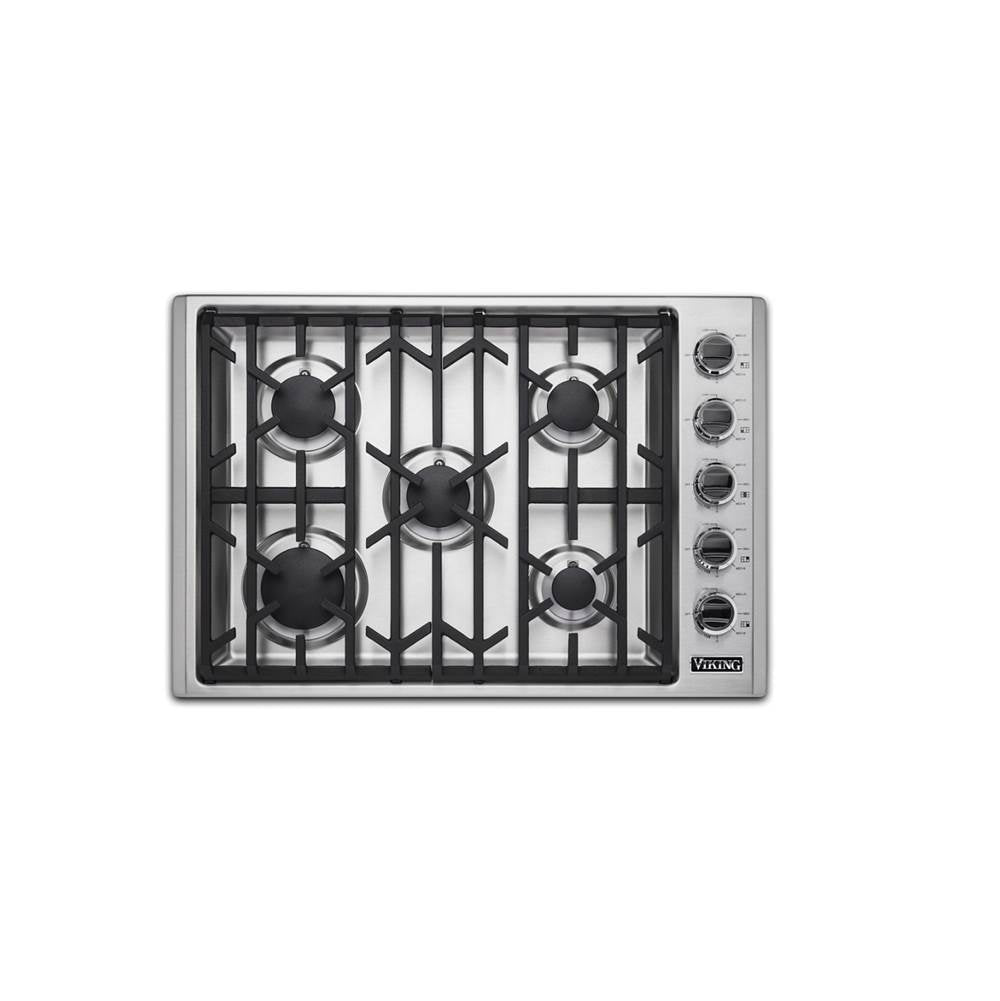 Viking - 30''W. Gas Cooktop-5 Burners-Stainless - Stainless Steel