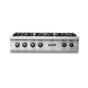 Viking - 36''W./24''D. Gas Sealed Burner Rangetop-4 Burners/Griddle-Stainless-LP - Stainless Steel