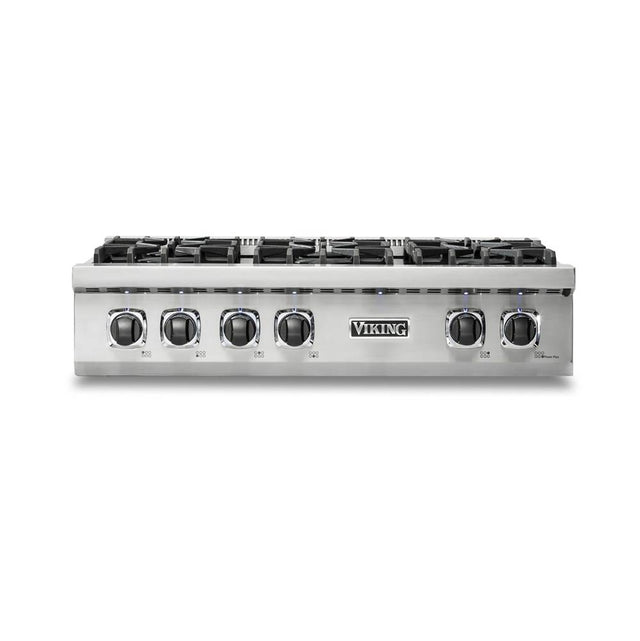 Viking - 36''W./24''D. Gas Sealed Burner Rangetop-6 Burners-Stainless-LP - Stainless Steel