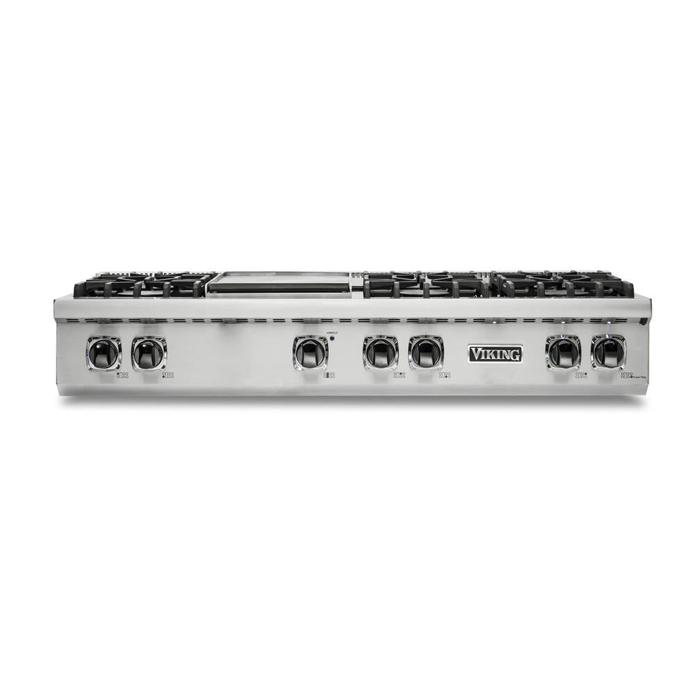 Viking - 48''W./24''D. Gas Sealed Burner Rangetop-8 Burners-Stainless-LP - Stainless Steel