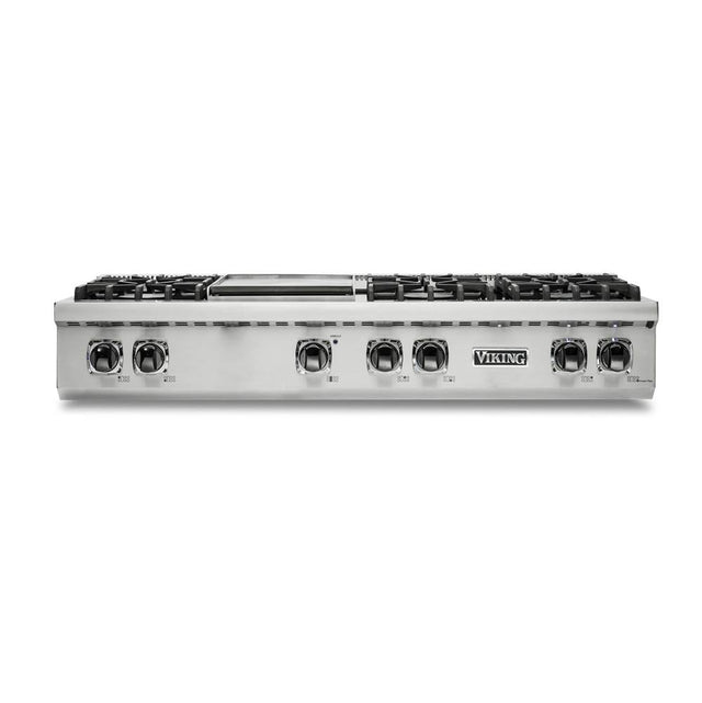 Viking - 48''W./24''D. Gas Sealed Burner Rangetop-8 Burners-Stainless-LP - Stainless Steel