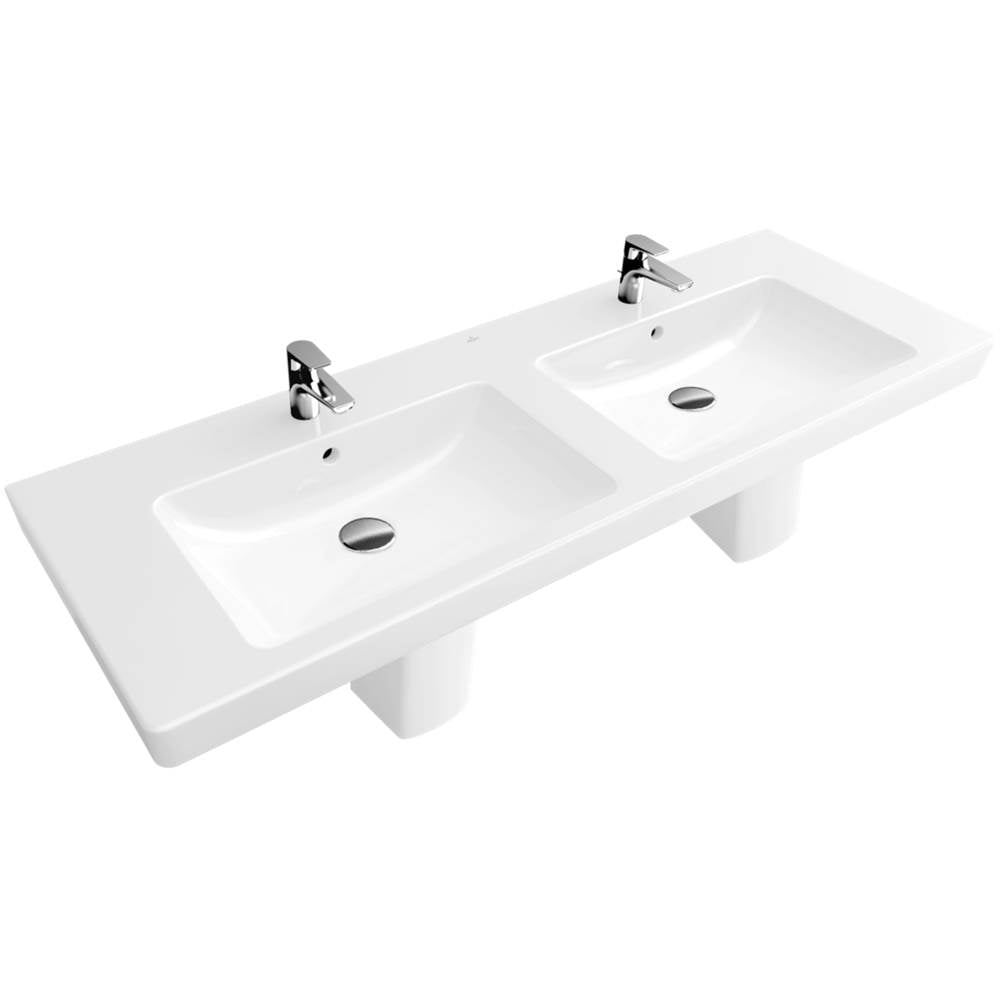 Villeroy And Boch - Subway Vanity double washbasin 51 1/8'' x 18 1/2'' (1300 x 470 mm) - White Alpin