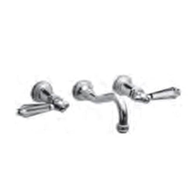 Vissoni - 7-1/2'' Wall Mount Widespread Lavatory - Uses WM-0020 valve - Roman Bronze
