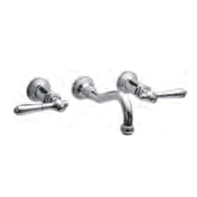 Vissoni - 7-1/2'' Wall Mount Widespread Lavatory - Uses WM-0020 valve - Roman Bronze