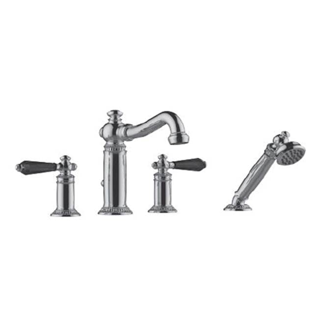 Vissoni - Roman Tub Filler w/Single Function Hand Shower - Uses P0360 valve - Roman Bronze