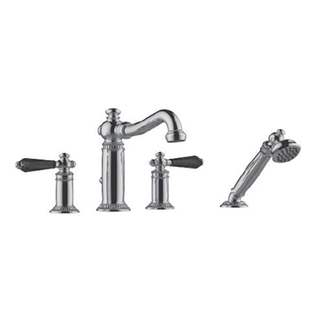 Vissoni - Roman Tub Filler w/Single Function Hand Shower - Uses P0360 valve - Roman Bronze