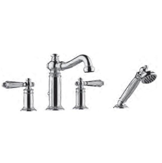 Vissoni - Roman Tub Filler w/Single Function Hand Shower - Uses P0360 valve - Roman Bronze
