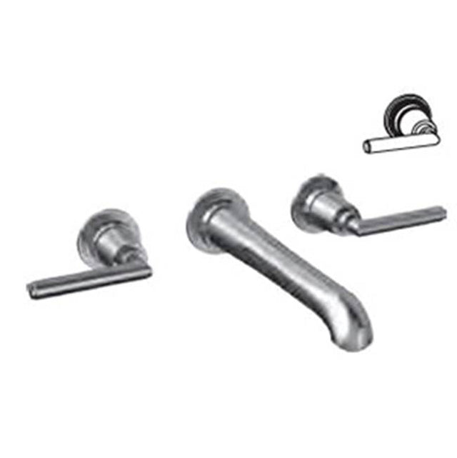 Vissoni - 8-1/2'' Wall Mount Widespread Lavatory - Uses WM-0020 valve - Roman Bronze