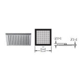 Vissoni - 10'' Square rain head (Metropoli) - Polished Chrome