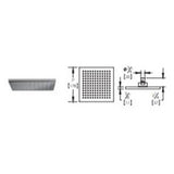 7'' Square rain head (Zeo)