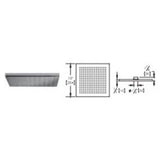 Vissoni - 10'' Square rain head (Zeo) - Polished Chrome