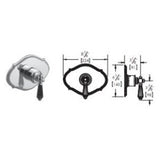 Vissoni - 3/4'' Thermostatic Trim - Uses TH-6300 valve - Polished Chrome