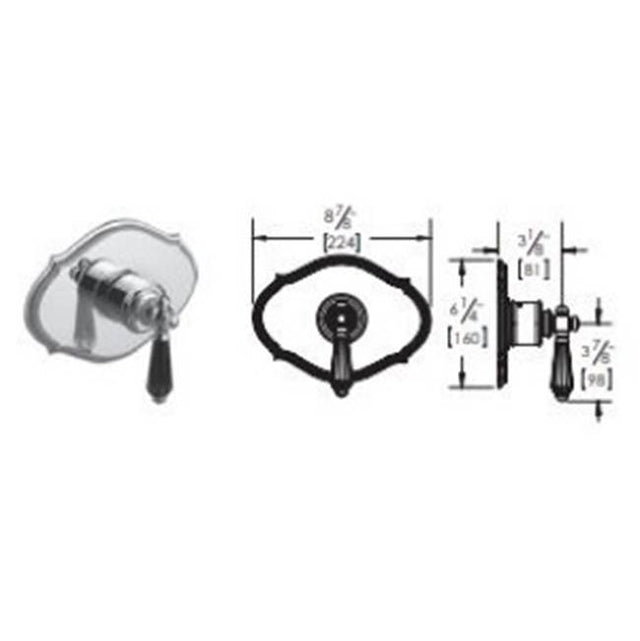 Vissoni - 3/4'' Thermostatic Trim - Uses TH-6300 valve - Polished Chrome