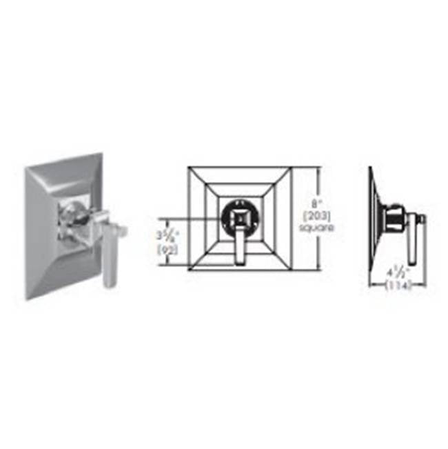 Vissoni - 3/4'' Thermostatic Trim - Uses TH-6300 valve - Polished Chrome